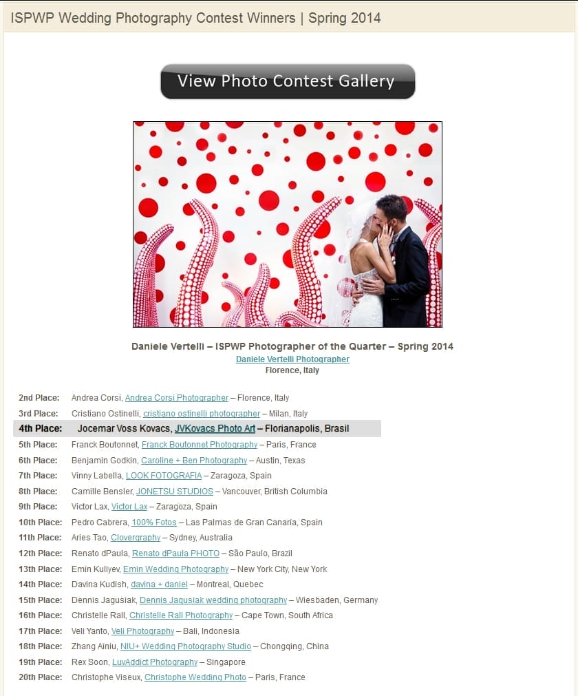 4º Lugar Geral - Spring Contest 2014 ISPWP