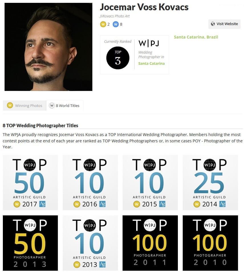 Rankings WPJA e AGWPJA