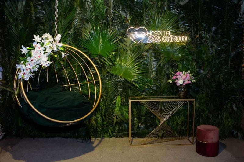 decoração de evento corporativo SOS Cardio